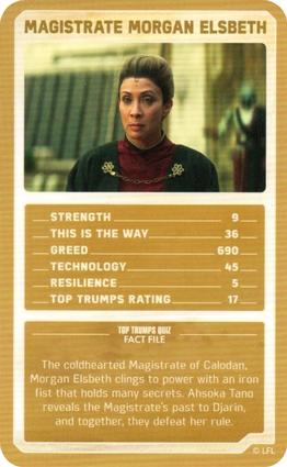 2021 Top Trumps Limited Editions Star Wars The Mandalorian #NNO Magistrate Morgan Elsbeth Front