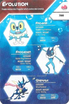 2016 Kellogg's Pokemon Evolution Index #NNO Froakie / Frogadier / Greninja Front