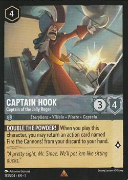 2023 Disney Lorcana TCG: The First Chapter #173/204 Captain Hook - Captain of the Jolly Roger Front