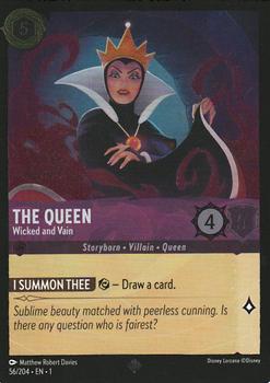 2023 Disney Lorcana TCG: The First Chapter - Foil #56/204 The Queen - Wicked and Vain Front