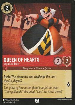 2023 Disney Lorcana TCG: Rise of the Floodborn #119/204 Queen of Hearts - Impulsive Ruler Front