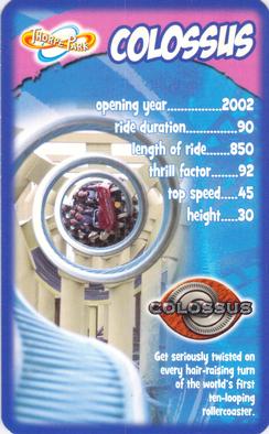 2011 Top Trumps Thrill Rides #NNO Colossus Front