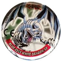 1996 Yu-Gi-Oh! Cheetos Metal Tazo - Duel Tazo #50 Blue-Eyes White Dragon / Exodia The Forbidden One Front