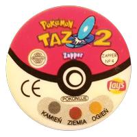 2001 Pokemon Lay's Tazo Zapper #4 Blastoise Back