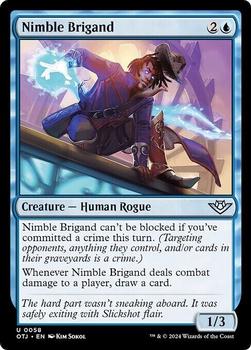 2024 Magic: The Gathering Outlaws of Thunder Junction #58 Nimble Brigand Front