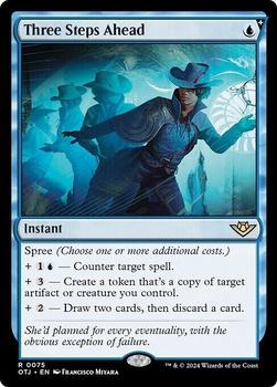 2024 Magic: The Gathering Outlaws of Thunder Junction #75 Three Steps Ahead Front
