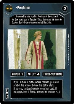 1995 Decipher Star Wars CCG Premiere Limited #NNO Prophetess Front