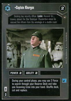 1996 Decipher Star Wars CCG: A New Hope Limited #NNO Captain Khurgee Front
