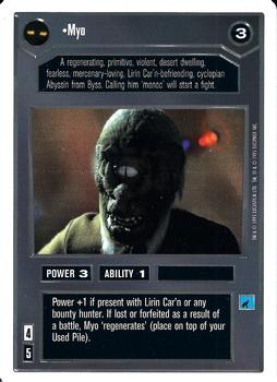1996 Decipher Star Wars CCG Premiere Unlimited #NNO Myo Front