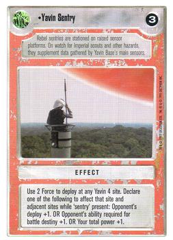 1996 Decipher Star Wars CCG Premiere Unlimited #NNO Yavin Sentry Front