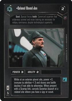 2000 Decipher Star Wars CCG Death Star II Limited #NNO Colonel Davod Jon Front