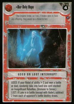 2000 Decipher Star Wars CCG Death Star II Limited #NNO Our Only Hope Front