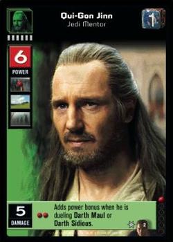 2000 Decipher Young Jedi: Duel of the Fates #2 Qui-Gon Jinn, Jedi Mentor Front