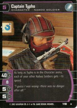 2002 Wizards of the Coast Star Wars: Attack of the Clones TCG #7 Captain Typho Front