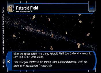 2003 Wizards of the Coast Star Wars The Empire Strikes Back TCG #77 Asteroid Field Front