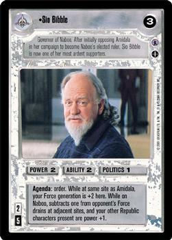 2001 Decipher Star Wars CCG Reflections III #NNO Sio Bibble Front
