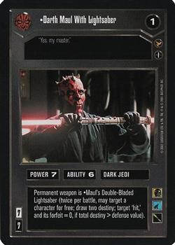 2001 Decipher Star Wars CCG Theed Palace #NNO Darth Maul With Lightsaber Front