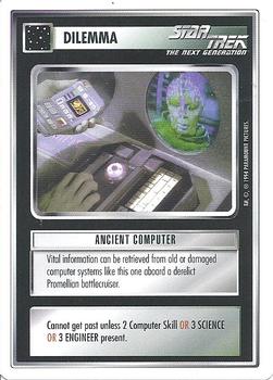 1994 Decipher Star Trek Premiere Edition White Border #NNO Ancient Computer Front