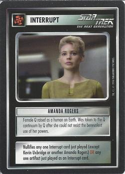 1994 Decipher Star Trek Premiere Edition Black Border #NNO Amanda Rogers Front