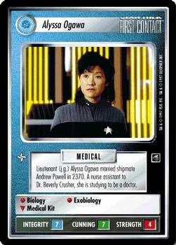 1997 Decipher Star Trek First Contact #NNO Alyssa Ogawa Front