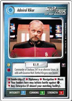 1998 Decipher Star Trek The Dominion #NNO Admiral Riker Front