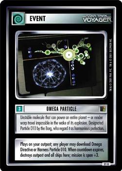 2001 Decipher Star Trek The Borg #21 Omega Particle (Event) Front