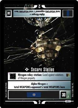 2001 Decipher Star Trek The Borg #41 Secure Station (Mission) Front