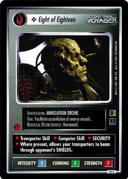 2001 Decipher Star Trek The Borg #51 Eight of Eighteen  (Personnel Borg) Front