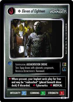2001 Decipher Star Trek The Borg #53 Eleven of Eighteen  (Personnel Borg) Front