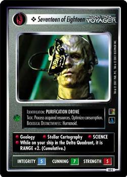 2001 Decipher Star Trek The Borg #62 Seventeen of Eighteen  (Personnel Borg) Front