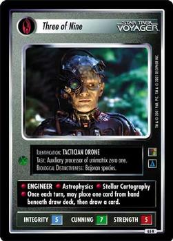 2001 Decipher Star Trek The Borg #65 Three of Nine  (Personnel Borg) Front