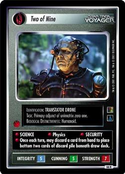 2001 Decipher Star Trek The Borg #66 Two of Nine  (Personnel Borg) Front