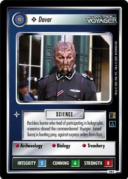 2001 Decipher Star Trek The Borg #76 Davar (Personnel Hirogen) Front