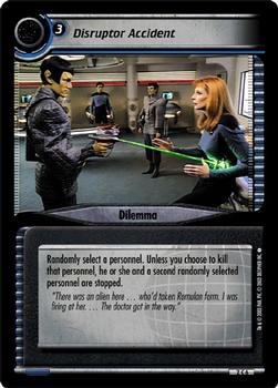 2003 Decipher Star Trek 2nd Edition Energize Expansion #2C6 Disruptor Accident (Dilemma) Front