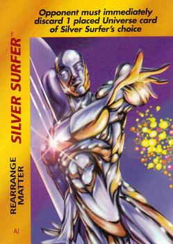 1995 Fleer Marvel Overpower #NNO Silver Surfer - Rearrange Matter Front