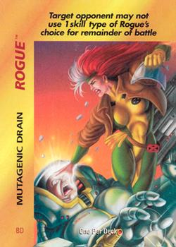 1995 Fleer Marvel Overpower #NNO Rogue - Mutagenic Drain Front