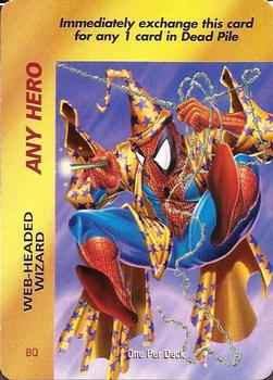 1995 Fleer Marvel Overpower #BQ Any Hero - Web-Headed Wizard Front