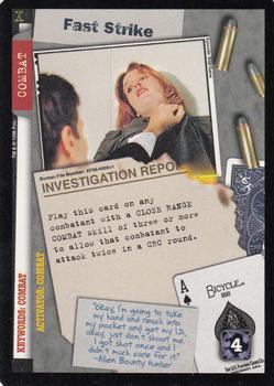 1996 US Playing Card Co. The X Files CCG #005 Fast Strike Front