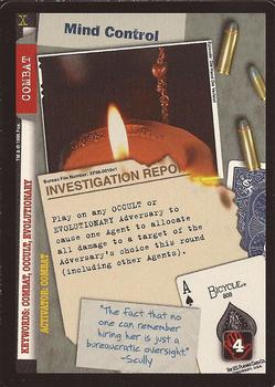 1996 US Playing Card Co. The X Files CCG #016 Mind Control Front