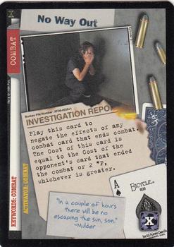 1996 US Playing Card Co. The X Files CCG #026 No Way Out Front