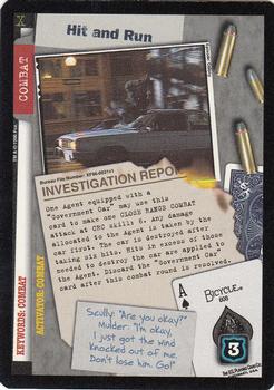 1996 US Playing Card Co. The X Files CCG #031 Hit and Run Front