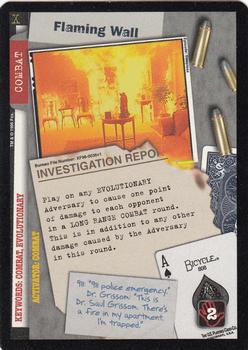 1996 US Playing Card Co. The X Files CCG #036 Flaming Wall Front