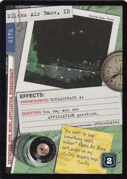 1996 US Playing Card Co. The X Files CCG #045 Ellens Air Base, ID Front