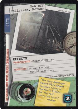 1996 US Playing Card Co. The X Files CCG #075 Sea off Tildeskan, Norway Front
