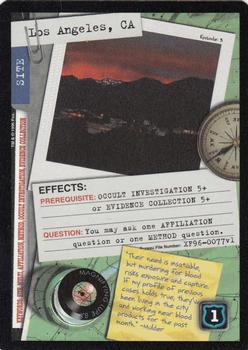 1996 US Playing Card Co. The X Files CCG #077 Los Angeles, CA Front