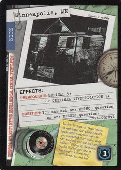 1996 US Playing Card Co. The X Files CCG #078 Minneapolis, MN Front