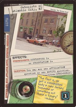 1996 US Playing Card Co. The X Files CCG #082 Outskirts of Atlantic City, NJ Front