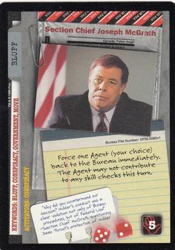 1996 US Playing Card Co. The X Files CCG #090 Section Chief Joseph McGrath Front