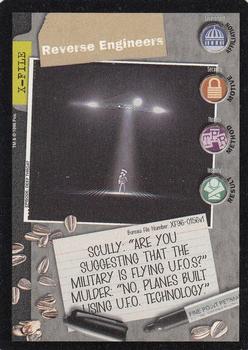 1996 US Playing Card Co. The X Files CCG #156 Reverse Engineers Front