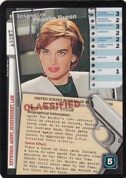 1996 US Playing Card Co. The X Files CCG #168 Inspector Phoebe Green Front